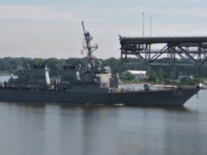USS Sullivans Transits Coleman Bridge
